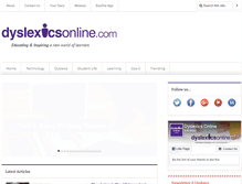 Tablet Screenshot of dyslexicsonline.com